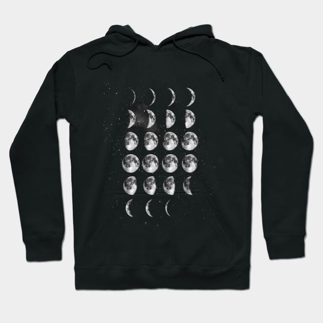 Full Moon Phase Hoodie by MotivatedType